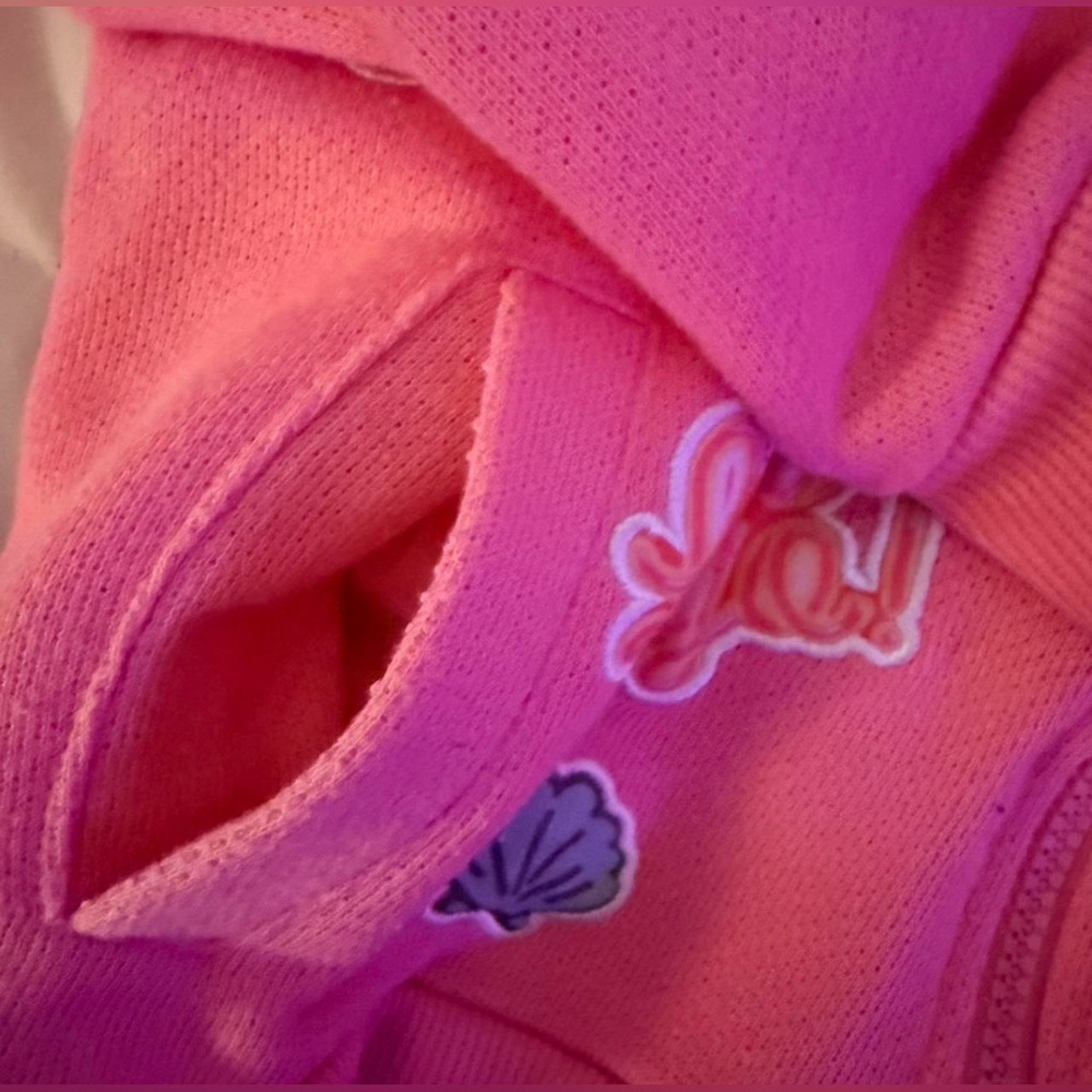 Girls (kids) Hello Kitty Pink Lightweight Zip Up Hooded Jacket - Picture 6 of 10